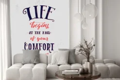 Fototapeta: Motywacja hand drawn plakat. czarno-czerwona kartka wektor z