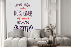 Fototapeta: Motywacja hand drawn plakat. czarno-czerwona kartka wektor z