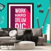 Fototapeta: Motywacja i inspiracja cytuję: "pracuj ciężko marzyć duży". modny