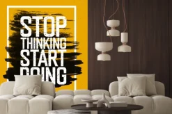 Fototapeta: Motywacyjne plakat z napisem "stop myślenia zacząć robić".