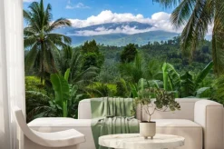 Fototapeta: Mount halcon w chmurach, wyspa mindoro, filipiny