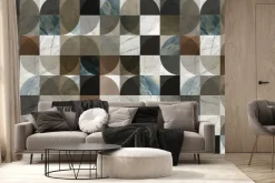 Fototapeta: Mozaika naturalnych barw w symetrii form