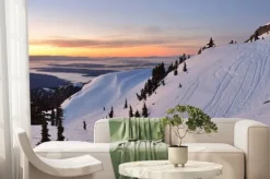 Fototapeta: Mt. seymour pierwsza pompa szczytowa zima sunrise, vancouve