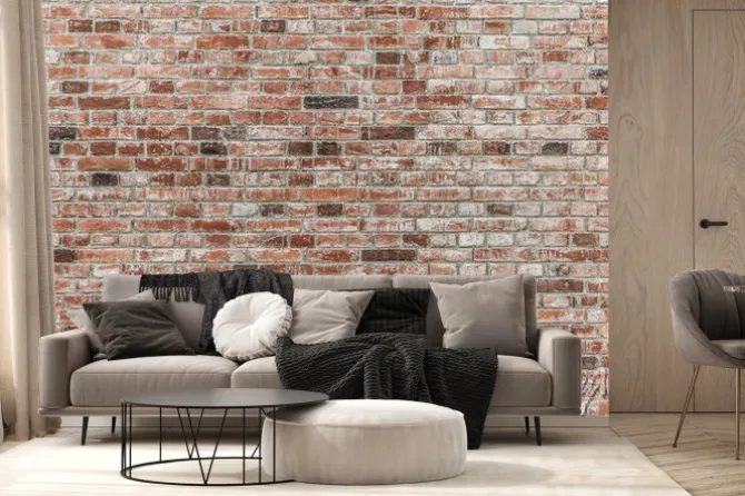 Fototapeta: Mur z czerwonej cegły
