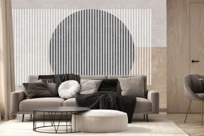 Fototapeta: Mural geometryczny z okręgiem w środku