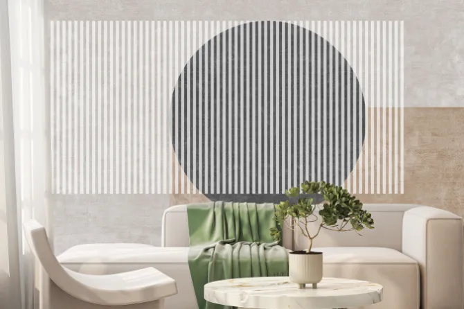 Fototapeta: Mural geometryczny z okręgiem w środku