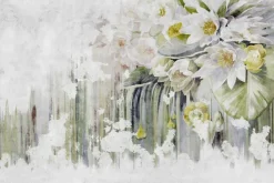 Fototapeta: Mural z białymi kwiatami lilii