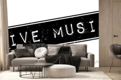 Fototapeta: Muzyka na żywo pieczątka. grunge design z zarysowaniami pyłu.