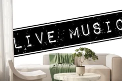 Fototapeta: Muzyka na żywo pieczątka. grunge design z zarysowaniami pyłu.