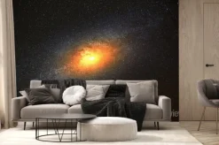 Fototapeta: Najjaśniejszą galaktyką na tle ciemnego nieba z gwiazdami