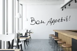 Fototapeta: Napis smacznego po francusku na białym tle