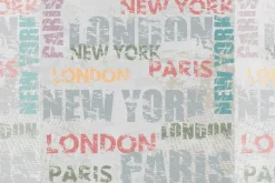 Fototapeta: Napisy londyn paryż i nowy jork