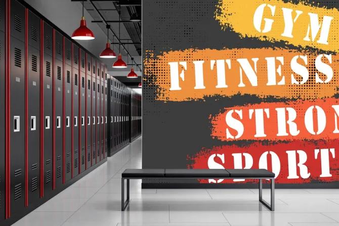 Fototapeta: Napisy sportowe na siłownie