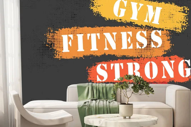 Fototapeta: Napisy sportowe na siłownie
