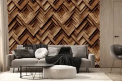 Fototapeta: Natural wooden background, grunge parquet, flooring design seamless