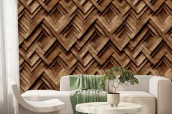 Fototapeta: Natural wooden background, grunge parquet, flooring design seamless