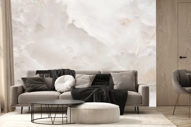 Fototapeta: Naturalna beżowa tekstura marmurowa