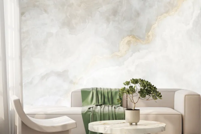 Fototapeta: Naturalny beżowy marmur onyks