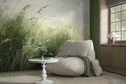 Fototapeta: Naturalny pejzaż zielone pole trawy spokojny widok przyrody