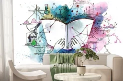 Fototapeta: Nauka chemii w akwarelowym wydaniu