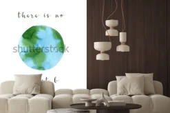 Fototapeta: Nie ma planety b. plakat motywacyjny na temat zero odpadów, na