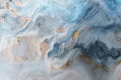 Fototapeta: Niebieska akwarela imitująca marmur