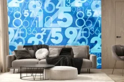 Fototapeta: Niebieski abstrakcyjne numery