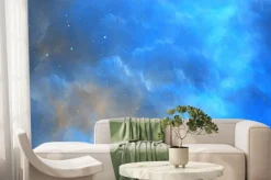 Fototapeta: Niebieski świecące mgławica fraktali