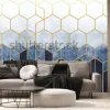 Fototapeta: Niebieskie geometryczne sześciokąty