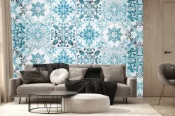 Fototapeta: Niebieskie ornamenty vintage