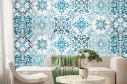 Fototapeta: Niebieskie ornamenty vintage