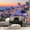 Fototapeta: Night lights after sunset at santorini island, greece.