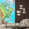 Fototapeta: North america physical continent map