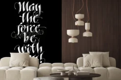 Fototapeta: Nowoczesna kaligrafia inspirująca cytat - może siła być z tobą