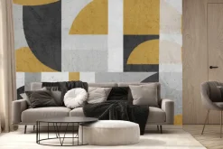 Fototapeta: Nowoczesna kompozycja geometrycznych kształtów