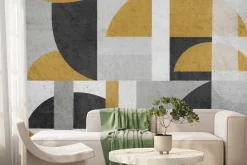 Fototapeta: Nowoczesna kompozycja geometrycznych kształtów