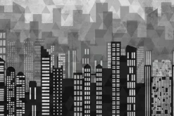 Fototapeta: Nowoczesna panorama miasta z cieniem