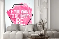 Fototapeta: Nowoczesne inspirujący cytat na tle akwarele - jeśli chcesz być