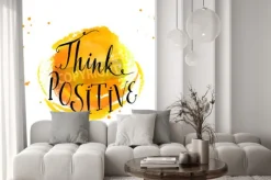 Fototapeta: Nowoczesne kaligrafii inspirujący cytat - myśleć pozytywnie -