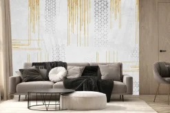 Fototapeta: Nowoczesne minimalistyczne złote linie