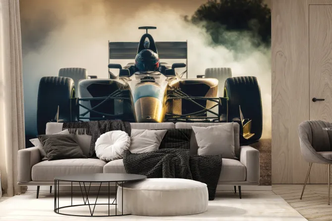 Fototapeta: Nowoczesny bolid formuły na torze wyścigowym