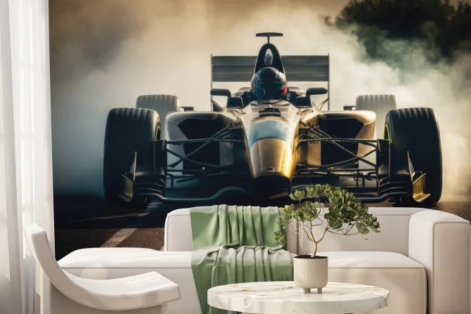 Fototapeta: Nowoczesny bolid formuły na torze wyścigowym