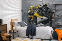 Fototapeta: Nowoczesny motocykl na betonie