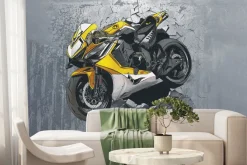 Fototapeta: Nowoczesny motocykl na betonie