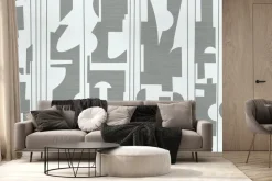 Fototapeta: Nowoczesny wzór geometryczny w odcieniach szarości