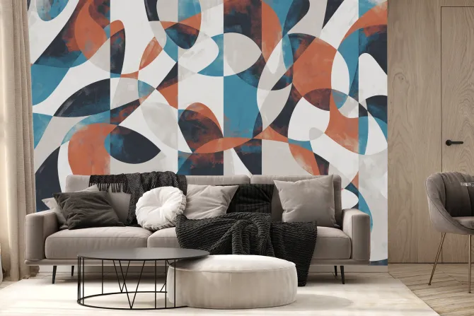 Fototapeta: Nowoczesny wzór z abstrakcją geometryczną