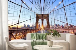 Fototapeta: Nowy jork, brooklyn most na nigth, usa