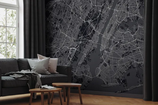 Fototapeta: Nowy jork mapa manhattan