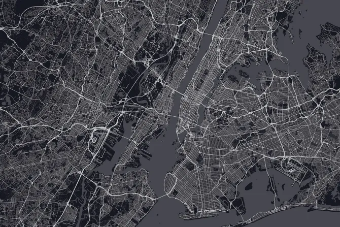 Fototapeta: Nowy jork mapa manhattan