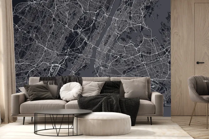 Fototapeta: Nowy jork mapa manhattan